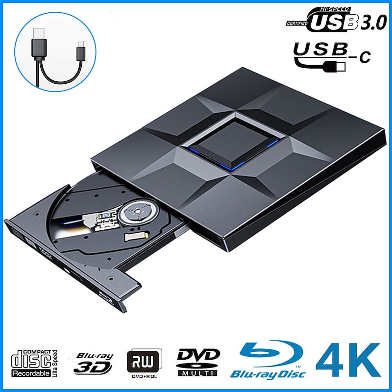 New Portable DVD Recorder 8X External Optical Drive External DVD Drive Recorder