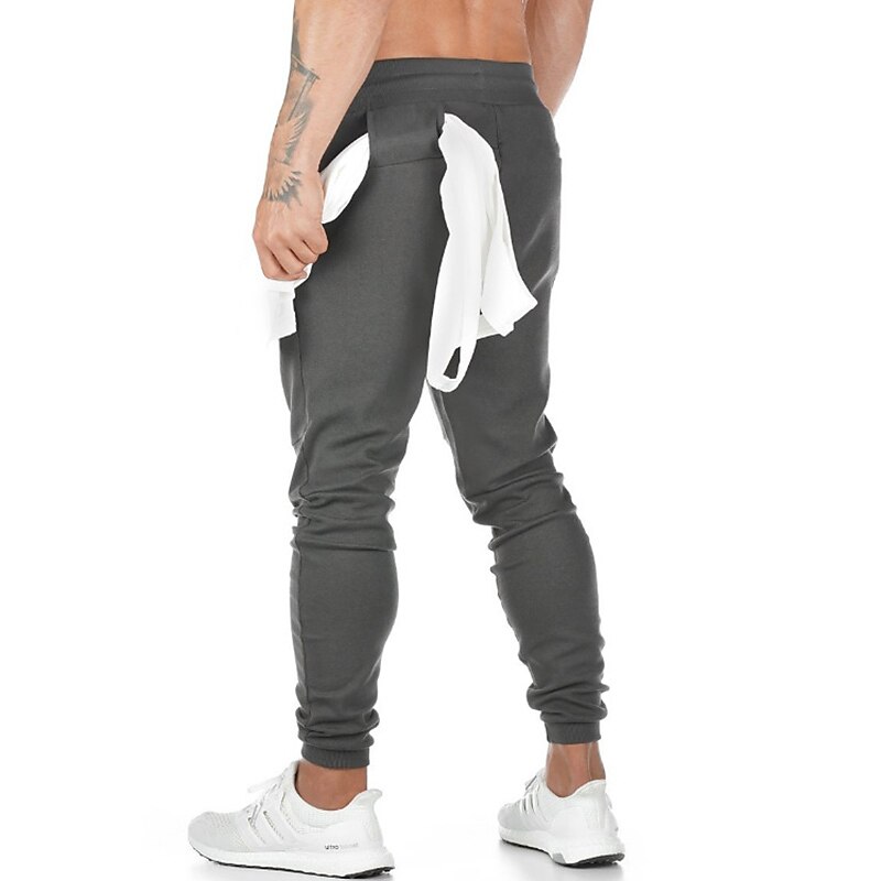 Men's Sweatpants Joggers Trousers Pocket Drawstring Plain Comfort Breathable Outdoor Daily Going out Fashion Casual Black Army Green3