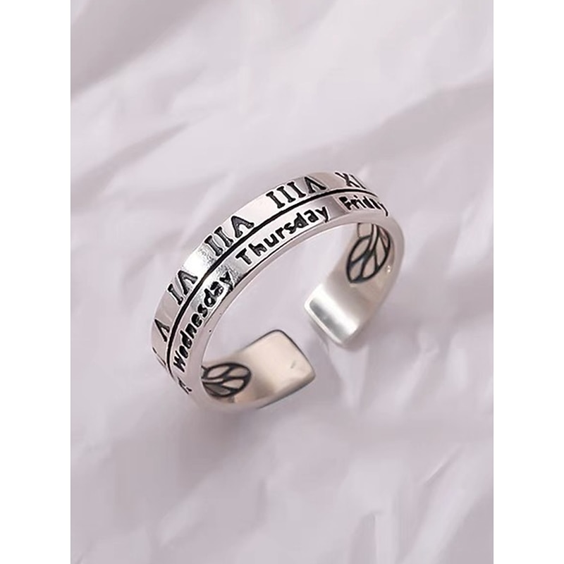 Women's Rings Fashion Outdoor Letter Ring2