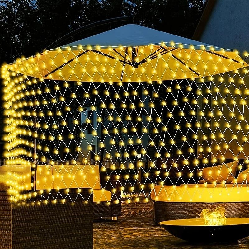 Led Fishnet Lamp Mesh Lattice Lantern Outdoor Lighting Christmas Halloween Decoration Room Bedside Hanging Mesh Lamp