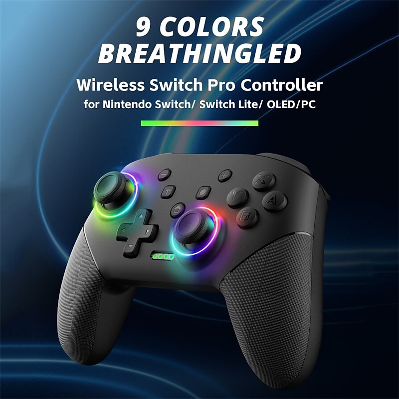 Wireless Controller For Nintendo Switch OLED Console Pro Gamepad with 600Mah Rechargeable Battery Programmable Turbo Function3