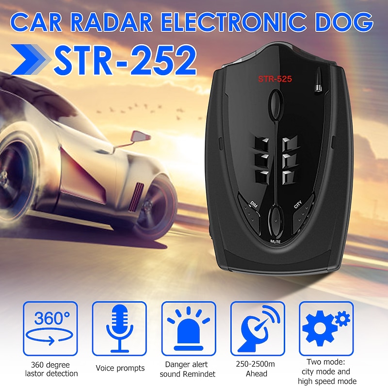 12V Car radar Detector English Russian Thai Voice Speed Alert Antiradar Alarm Warning X K CT La Anti radar Vehicle Car Detector