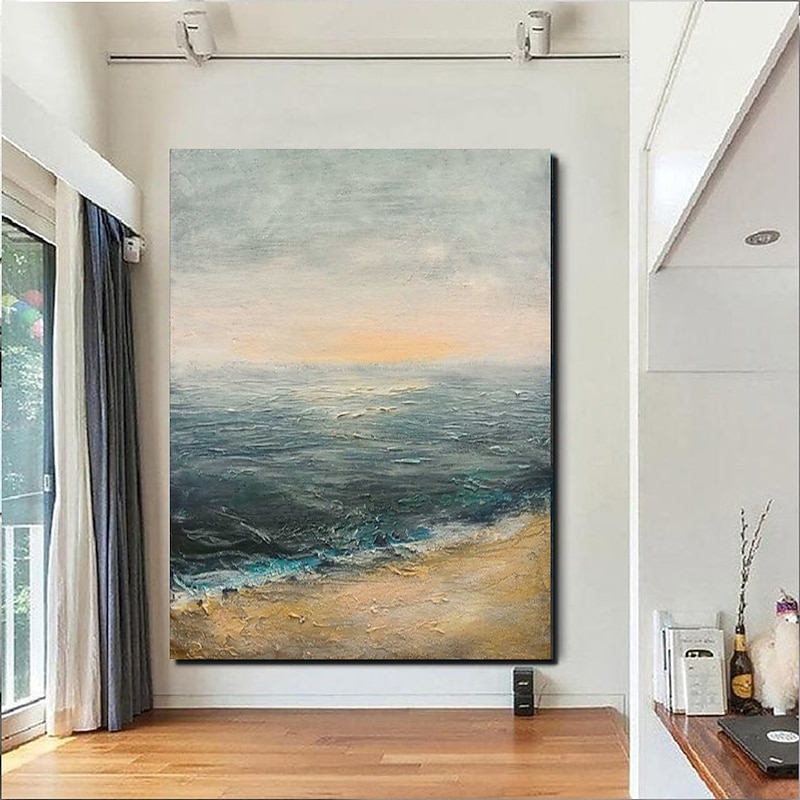 Oil Painting Handmade Hand Painted Wall Art Abstract Knife PaintingLandscape BeachHome Decoration Decor Rolled Canvas No Frame Unstretched3