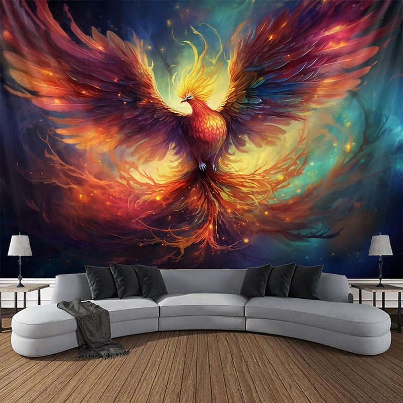 Phenix Animal Hanging Tapestry Wall Art Large Tapestry Mural Decor Photograph Backdrop Blanket Curtain Home Bedroom Living Room Decoration2