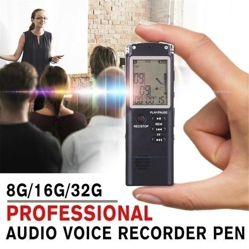 High Quality 8G/16G/32G Rechargeable Voice Recorder Digital Audio Recorder Voice Recorder MP3 Player Recording Pen2
