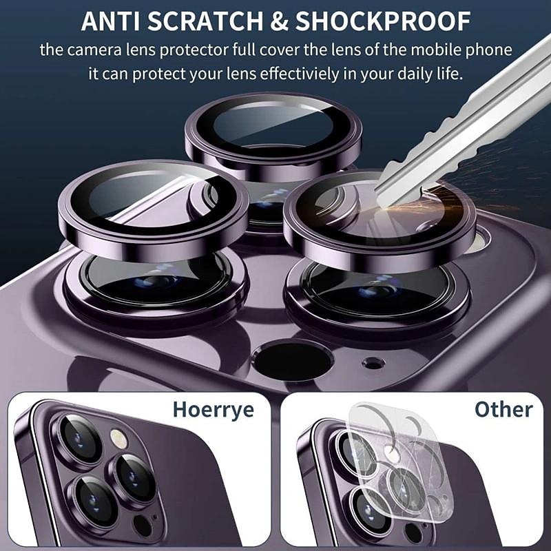 1 Set Camera Lens Protector For Apple iPhone 16 15 14 Pro Max Plus iPhone 16 iPhone 15 Pro Max Plus Tempered Glass 9H Hardness Anti Bubbles Anti-Fingerprint High Definition Explosion Proof2