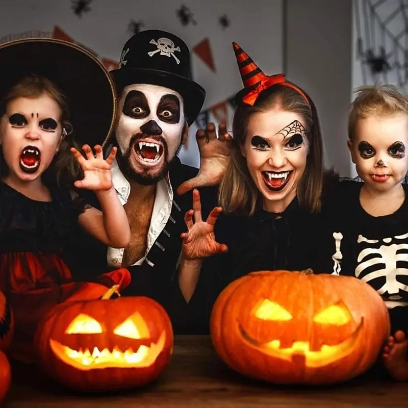 Vampire Teeth Dentures Fangs Horror False Teeth Cosplay Props Halloween Party Costume Props Party2