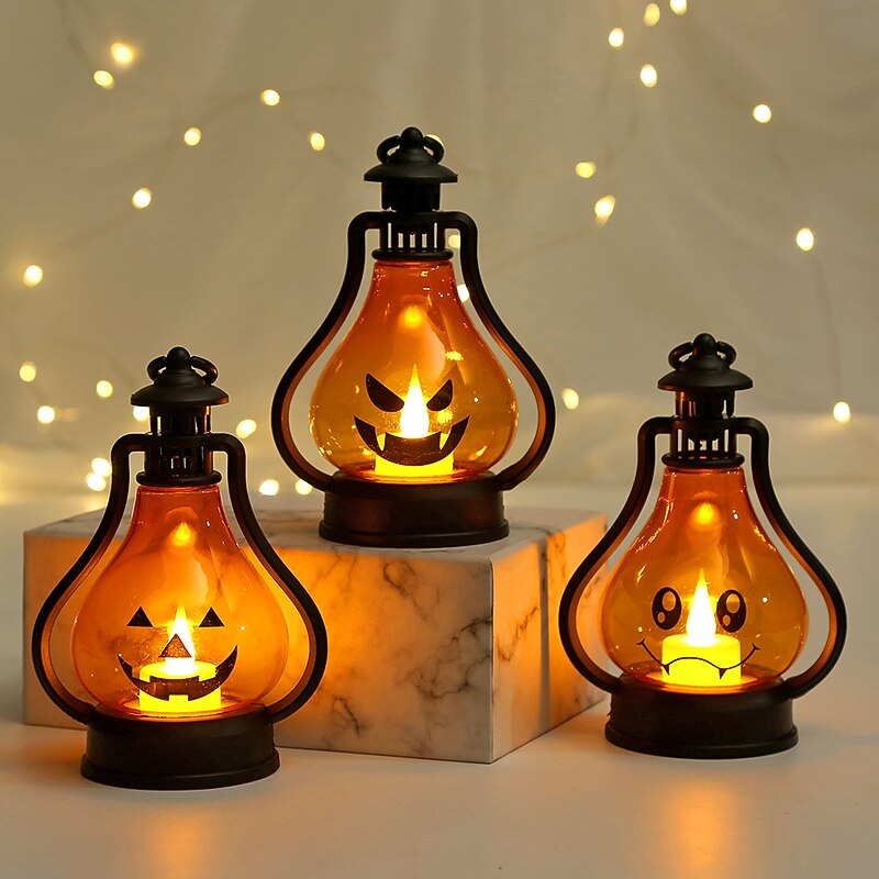 Halloween Decorations Pumpkin Lanterns Jack O Lantern Children's Portable Small Night Lanterns Performance Props Tabletop Decorations
