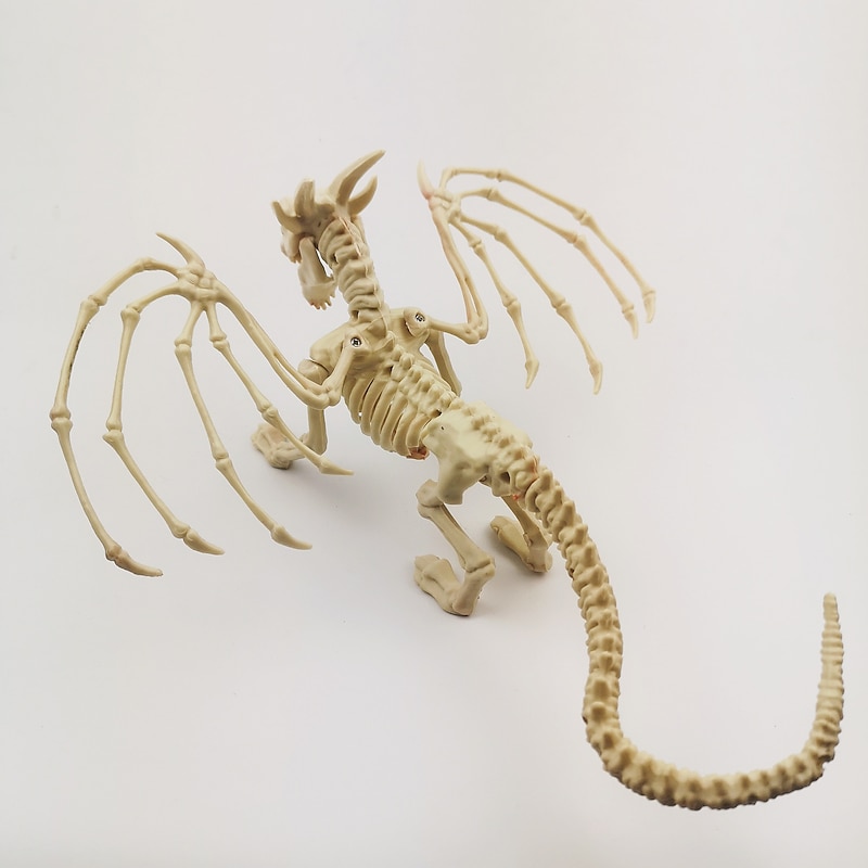 Halloween Decoration Dragon Skeleton Plastic Bones with Posable Joints for Pose Skeleton Prop Indoor / Outdoor Spooky Scene Party Favors Décor.2