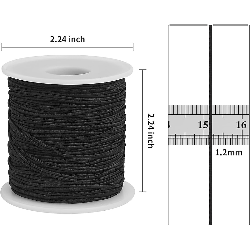 Elastic String for Bracelets Making - Cuttte 1 Rolls Bracelet String Elastic Total 109 Yards, Sturdy Stretchy String for Bracelets, Elastic Cord for Jewelry Making, Necklaces2