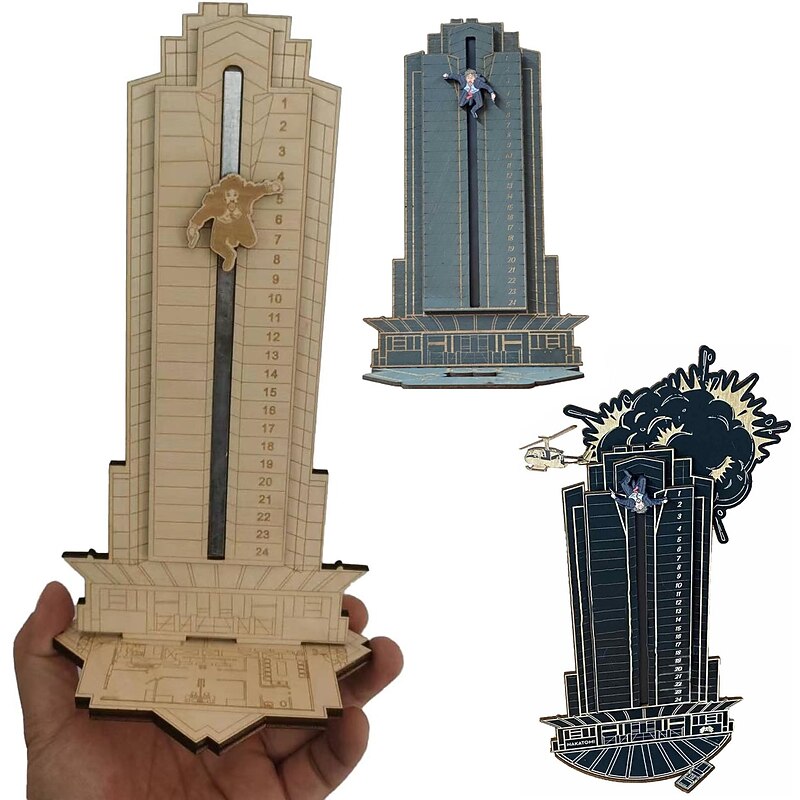 Christmas Die Hard Advent Calendar 2025 | Hans Gruber Advent Calendar | Wooden Advent Calendar | Christmas Countdown Advent Calendars | Funny Gifts Unique the Offices Advent Calendar2