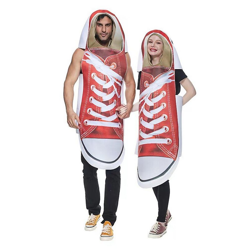 Couples Shoes Cosplay Costume Funny Costumes Halloween Group Couples Costumes Men's Women's Movie Cosplay Cosplay Funny Costume Red Leotard / Onesie Halloween Carnival Masquerade