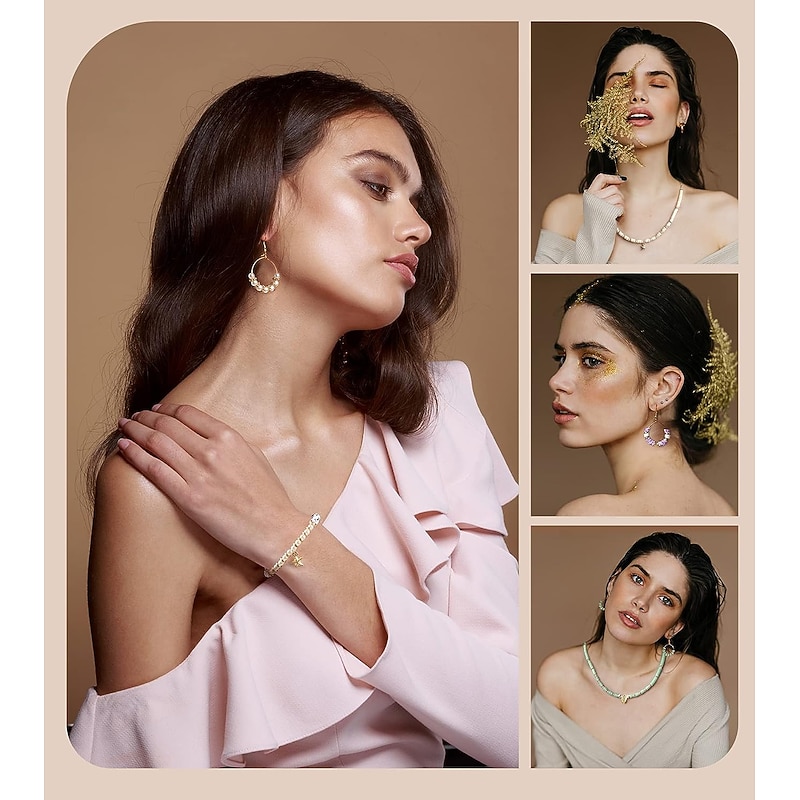 Bracelet Making Kit for Adults Friendship Clay Beads Jewelry&Bracelet Making Kit for Teen Girls Charm Bracelet Maker Set with Letter Beaded Kit for Teen Girls Birthday Gift 24-Color 4800Pcs4