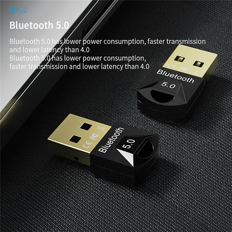 USB Bluetooth 5.0 Adapter Dongle For PC Computer Wireless Mouse Keyboard PS4 Aux Audio Bluetooth 5.0 Receiver Transmitter4