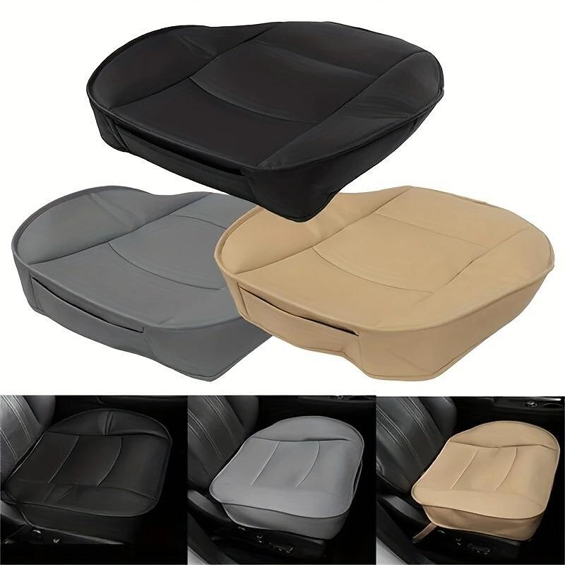 Upgrade Your Car with a Stylish PU Leather Seat Cover - Universal Fit Front Car Seat Cover PU Leather Seat Cushion Automobiles Seat Protector Universal Chair Pad Mat