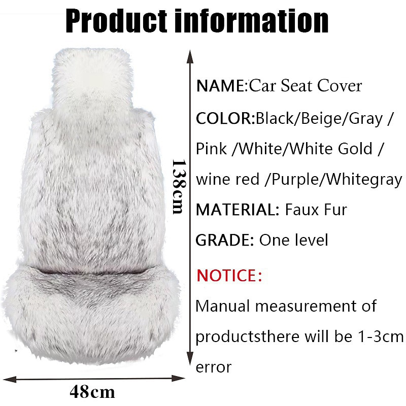 Car Seat Cushion for Tesla Model 3 2019- 2022/model Y Comfortable and Breathable Warm Faux Fur Front and Rear Seat Cover Interior Accessories2