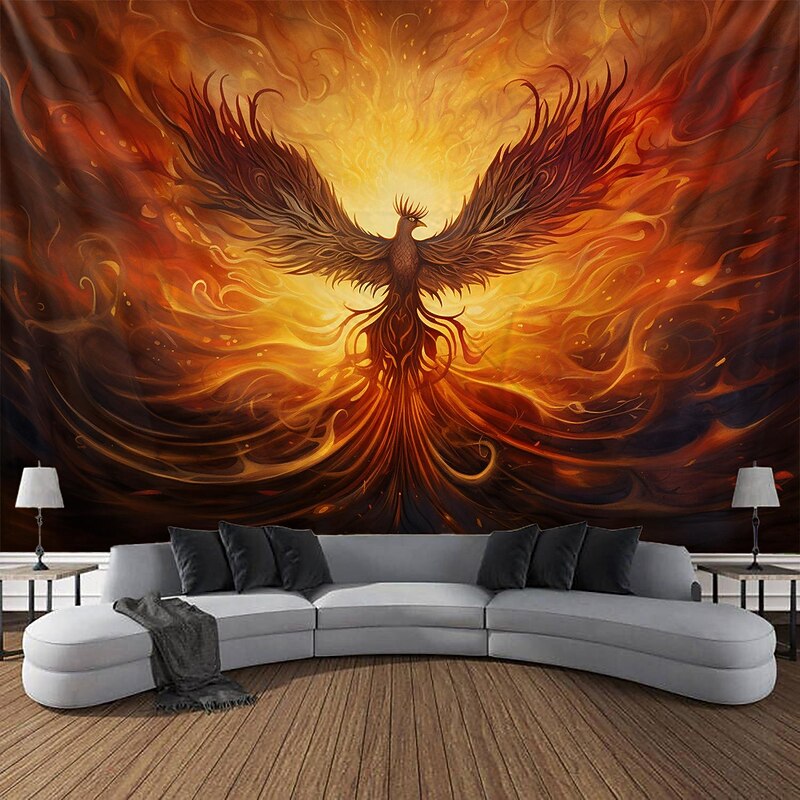 Phenix Animal Hanging Tapestry Wall Art Large Tapestry Mural Decor Photograph Backdrop Blanket Curtain Home Bedroom Living Room Decoration3