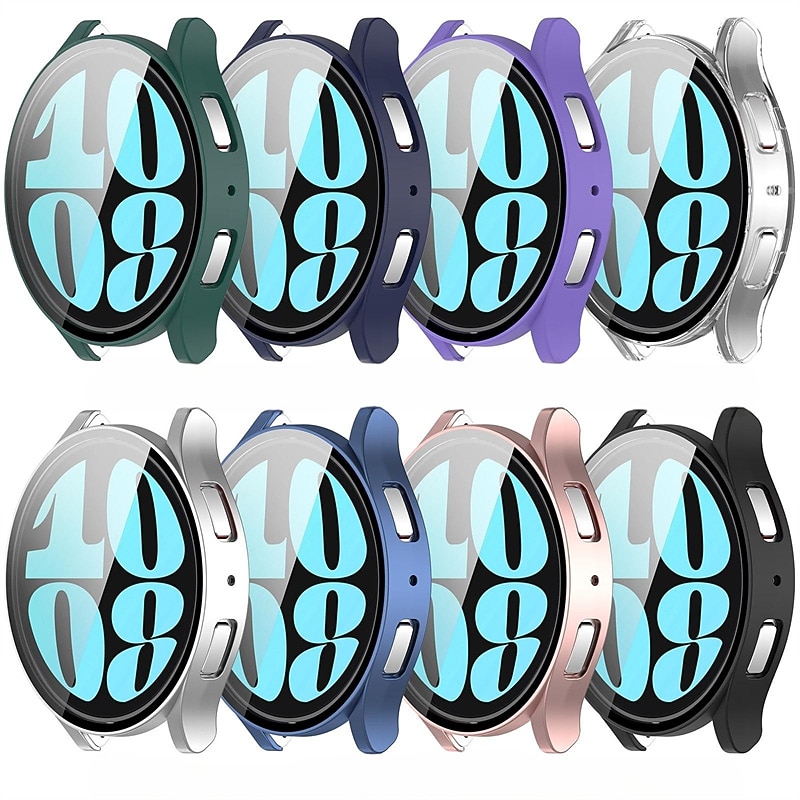 Watch Case with Screen Protector Compatible with Samsung Galaxy Watch 6 40/44mm Shockproof PC Watch Cover2