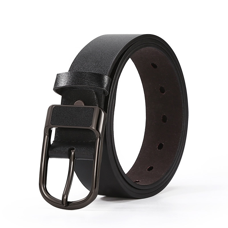 Men's Faux Leather Belt PU Belt Black 1# Black 2# Alloy Plain Daily Wear Going out Weekend3
