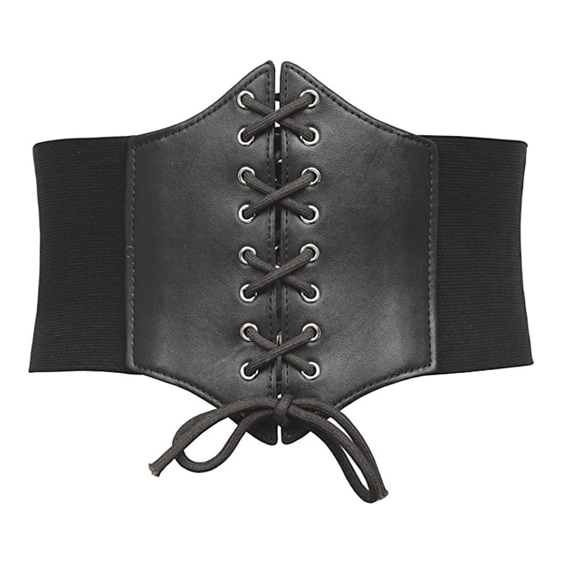 Costume Corset /Costumes Women/ Lace-up Cinch Belt Tied Corset Elastic Waist Belt