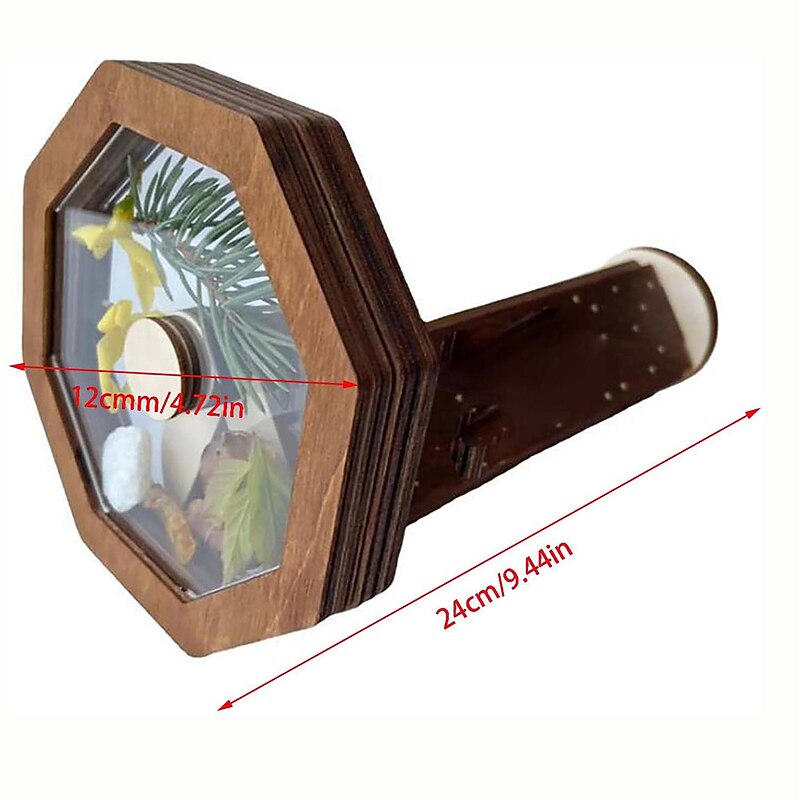 Wooden DIY Kaleidoscope Kit for Kid, Handmade Kaleidoscopes, Magic Rotating Tin Kaleidoscope Glasses Outdoor Educational Toys Eco-Friendly, for Nature Lovers Gift4