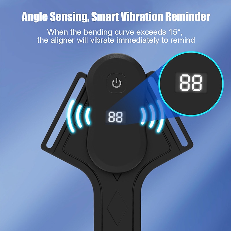Smart Posture Corrector Invisible Correction Belt Reminder Sitting Posture Hunchback Back Sensor Orthosis Strap USB4