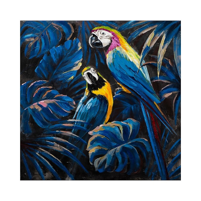 Large Handmade African Woman painting Hand Painted Oil Painting Wall Art Nordic Parrot African Woman Canvas Abstract Painting Wall Art Pictures home Decor Rolled Canvas No Frame Unstretched 5