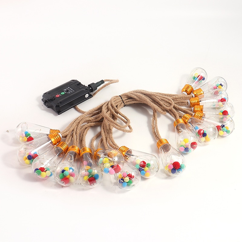 Solar String Lights Rope Outdoor Fairy String Lights Solar Light Decorations Rustic Chic Farmhouse Decor for Mantels Walls 7.5M 16LEDS4