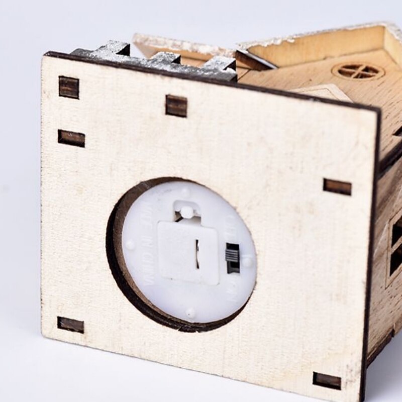 Christmas LED Light Wooden House Luminous Cabin Merry Christmas Decorations for Home DIY Xmas Tree Ornaments Kids Gifts New Year3