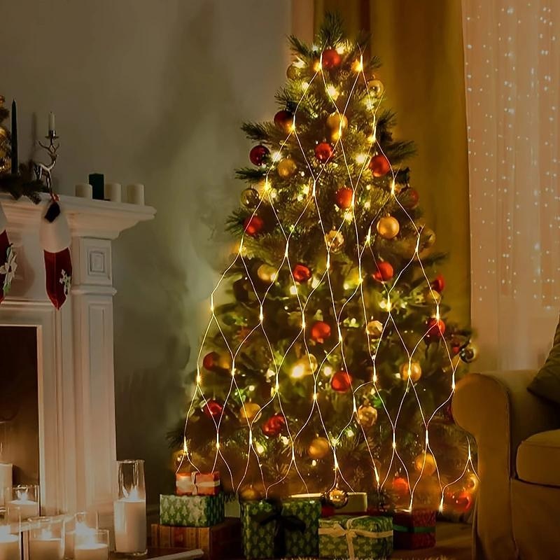 Led Fishnet Lamp Mesh Lattice Lantern Outdoor Lighting Christmas Halloween Decoration Room Bedside Hanging Mesh Lamp4