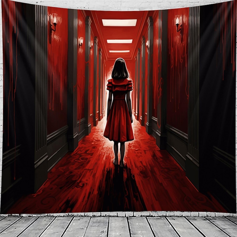 Halloween Decorations Skull Hanging Tapestry Wall Art Large Tapestry Mural Decor Photograph Backdrop Blanket Curtain Home Bedroom Living Room Decoration 16