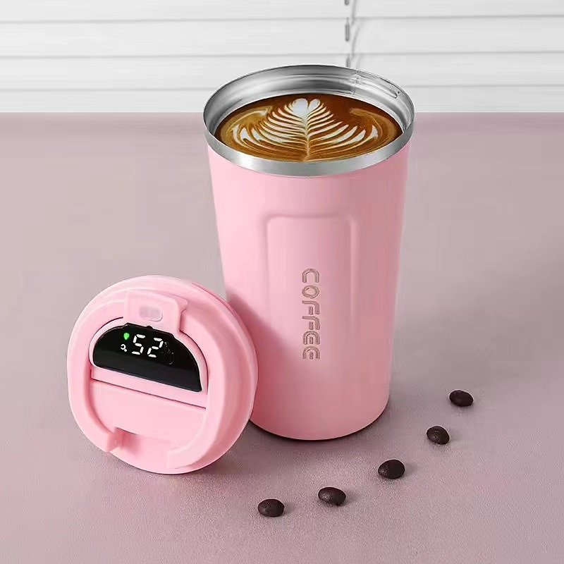 Coffee Mug Smart Travel Thermos Cup Temperature Display Stainless Steel Vacuum Coffee Cup With AI Temperature Display 7