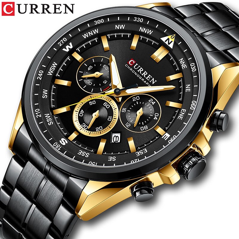 CURREN Man WristWatch Waterproof Chronograph Date Men Watch Military Top Brand Luxury Stainless Steel Sport Male Clock Gift 8399