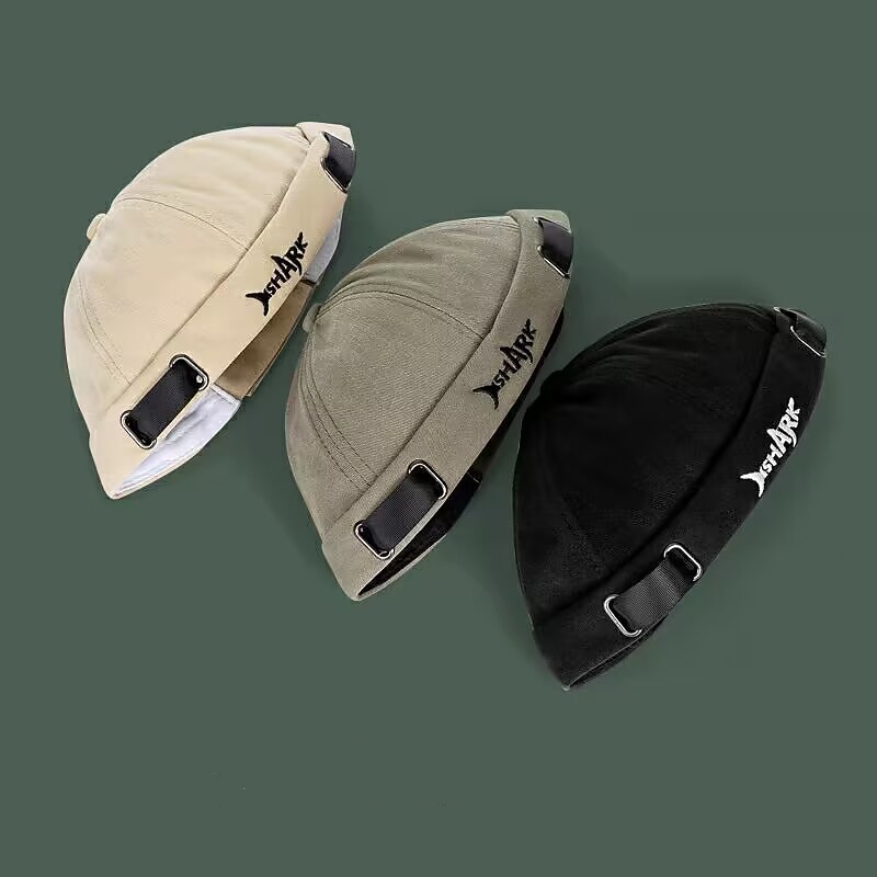 Unisex Docker Cap Brimless Hats Black Green Cotton Travel Beach Outdoor Vacation Plain Adjustable3