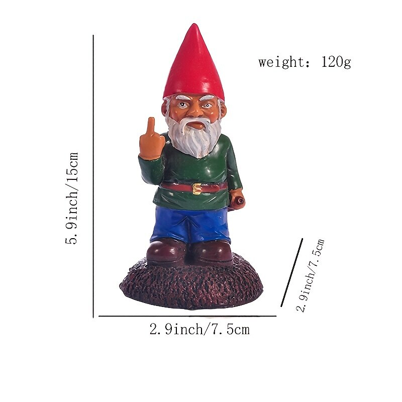 Garden Gnome Statue OrnamentThe Go Away Gnomes Funny Garden Lawn Ornaments Indoor Or Outdoor Decoration2