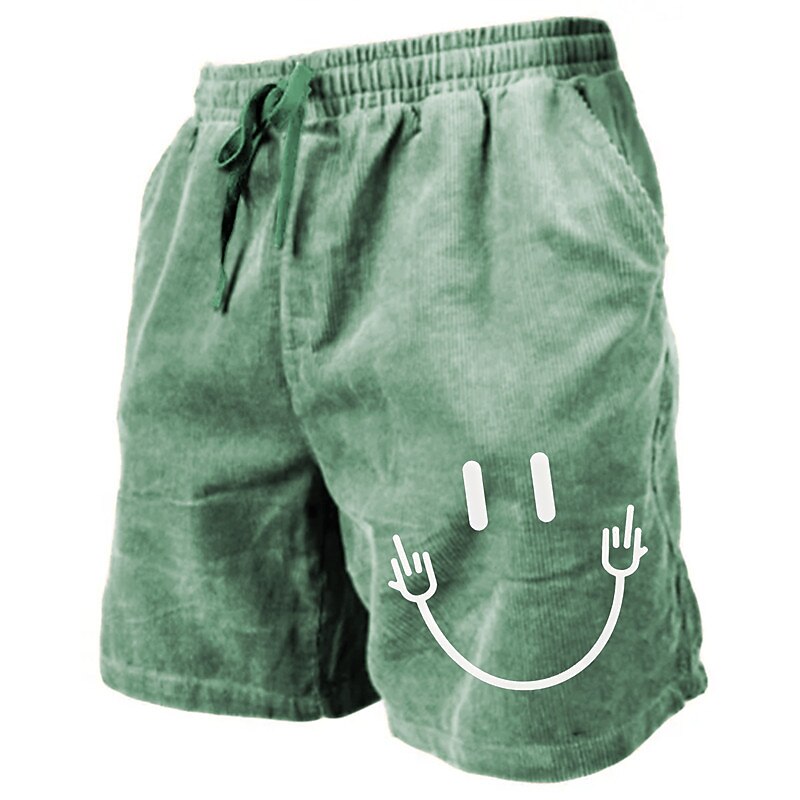 Men's Sweat Shorts Beach Shorts Terry Shorts Drawstring Elastic Waist 3D Print Graphic Prints Soft Breathable Short Daily Holiday Streetwear Casual Athleisure Blue Green Micro-elastic