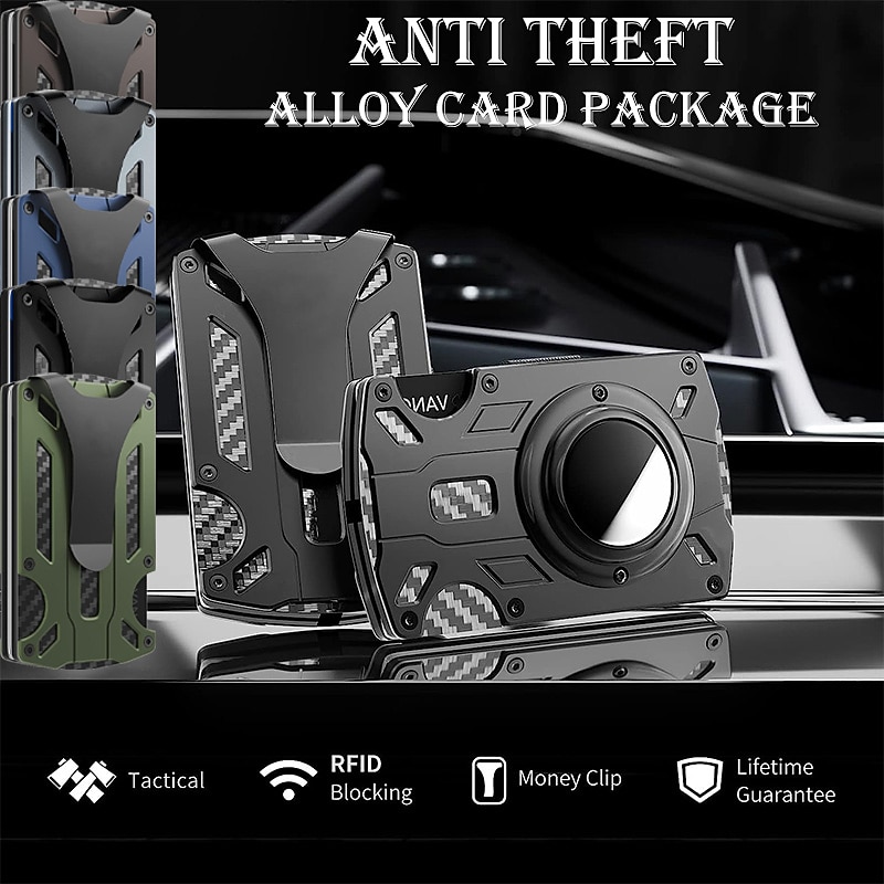 1pcs Credit Card Holder Wallet Plastic Metal Name Card Holder with Magnetic Shut Multi Credit Card Protector for Women Men