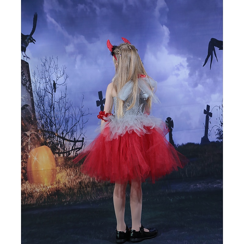 Joker Clown Pennywise Halloween Dress Cosplay Costume Tutu It Cosplay Kid's Girls' Halloween Carnival Masquerade Party / Evening Easy Halloween Costumes Dress Up4