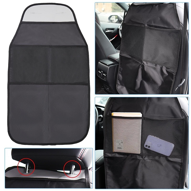 Car Anti-Kick Seat Back Protector Cover for Anti Mud Dirt Auto Seat Cover Anti Kick Mat Pad Seat Cover with Storage Bag2