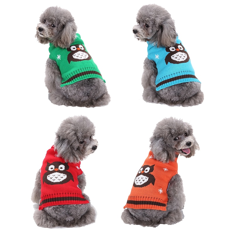 Dog Cat Sweater Jumper Fashion Party Winter Warm Breathable Soft Washable Comfortable Outdoor Halloween Casual Daily Dog Clothing for Bichon Frise Pomeranian Baby Pet Papillon Small3