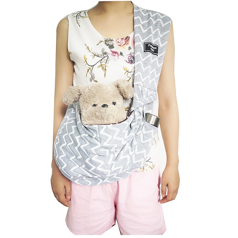 Korean Version Chest Large Capacity Cat Outdoor Bag Portable Bag Pure Cotton Single Shoulder Crossbody Strap Wholesale Pet Dog Bag4