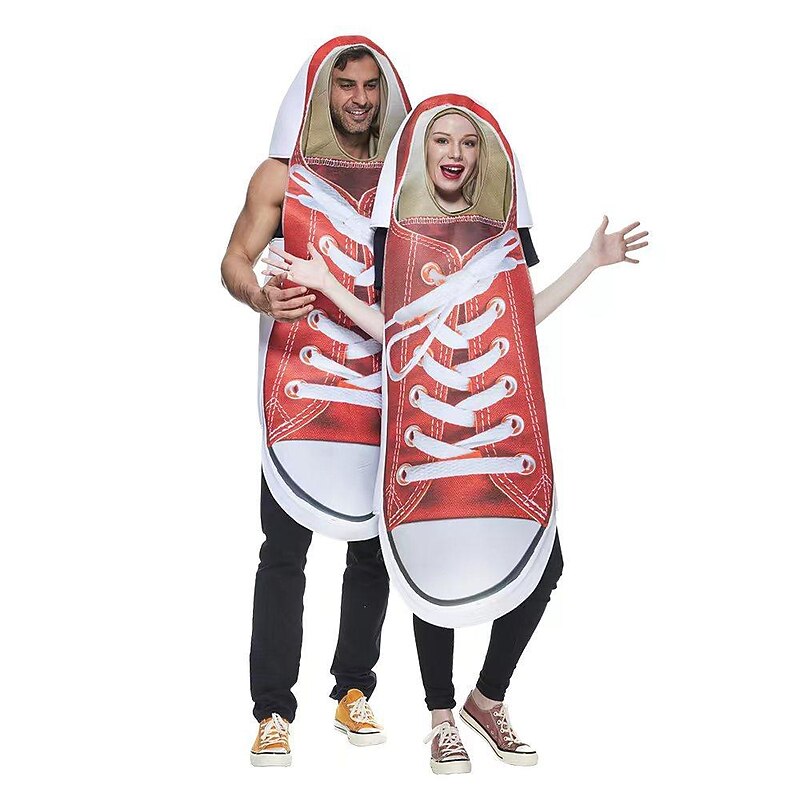 Couples Shoes Cosplay Costume Funny Costumes Halloween Group Couples Costumes Men's Women's Movie Cosplay Cosplay Funny Costume Red Leotard / Onesie Halloween Carnival Masquerade2