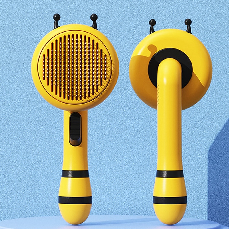 Little Bee Pet Needle Comb Cat Comb One Button Hair Comb Tool Pet Comb3