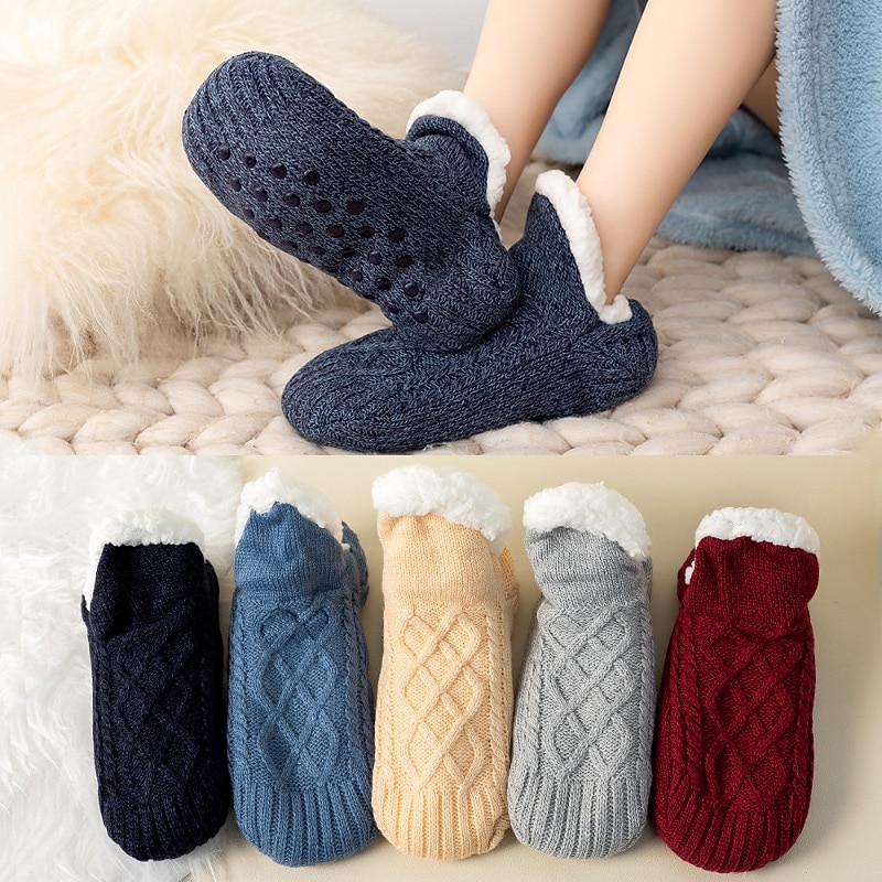 Winter Plush Thickened Home Floor Socks Plush Insulation For Men And Women Adult Dispensing Socks Indoor Slippers Socks Sock Sets