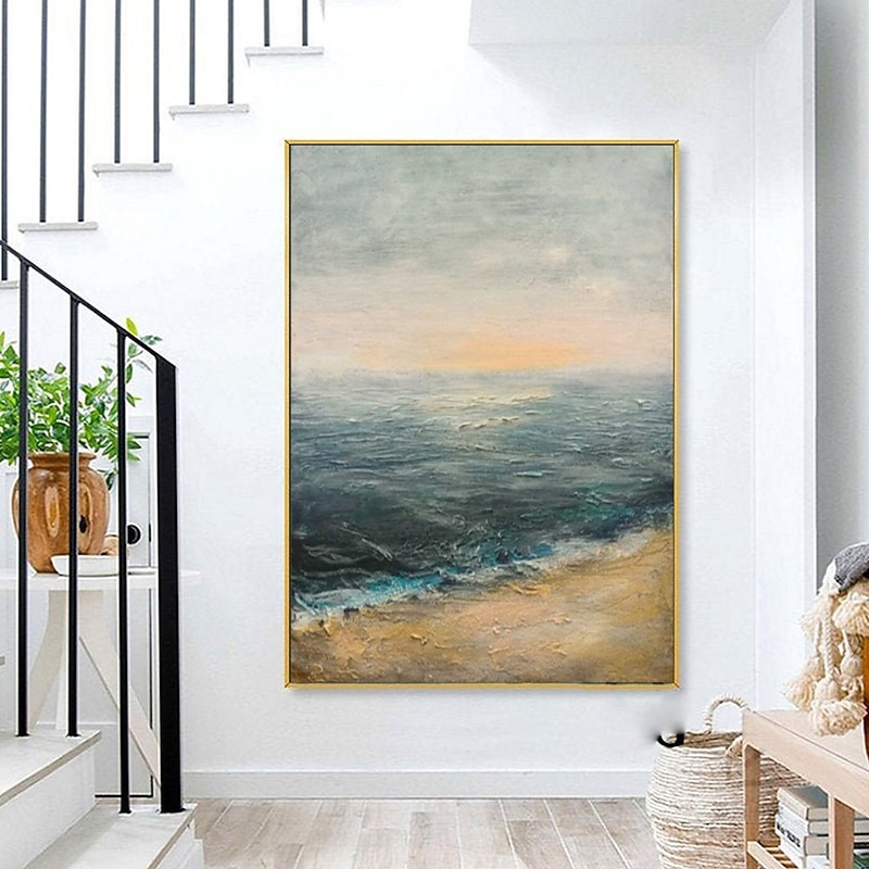 Oil Painting Handmade Hand Painted Wall Art Abstract Knife PaintingLandscape BeachHome Decoration Decor Rolled Canvas No Frame Unstretched4