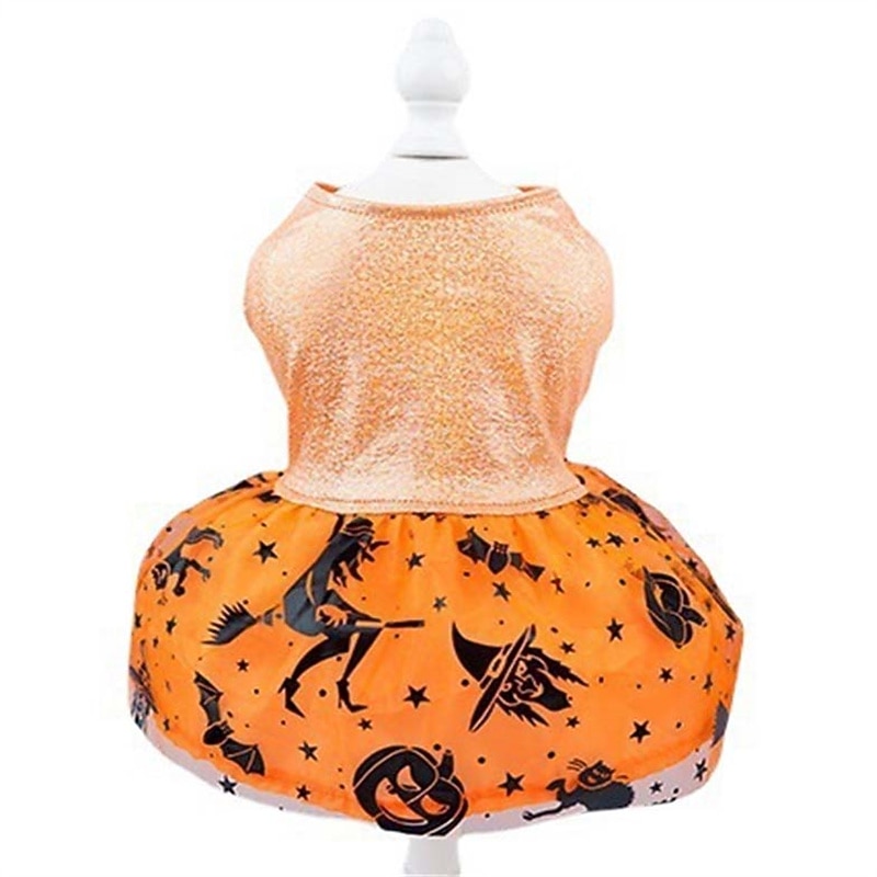 Dog Cat Dress Cute Casual Breathable Soft Washable Comfortable Halloween Casual Daily Festival Dog Clothing for Bichon Frise Pomeranian Baby Pet Papillon Small4