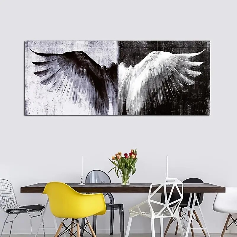 1pc Frameless Angel Wings Canvas Art Enhance Your Home Decor with a Modern Touch!2