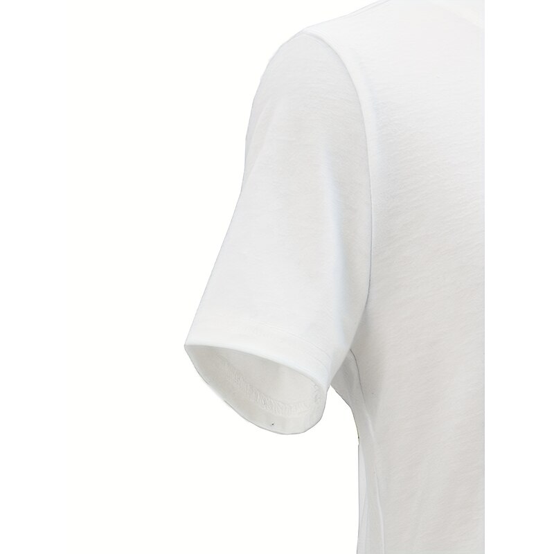 Women's T Shirt Dressy Tops Solid Color Stylish Casual Short Sleeve Asymmetric Neck Regular Tops Daily Buttons Black White Pink Green Gray Summer3