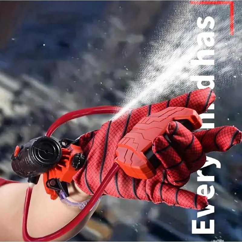 Spider Wrist Launcher Manual Press Burst Water Gun Children Wearable Spider Gloves Water Toys Halloween Gift2