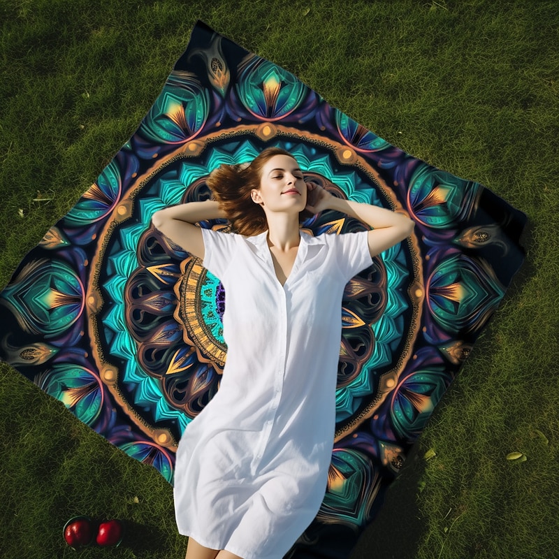 3D Mandala Bohemian Hanging Tapestry Wall Art Large Tapestry Mural Decor Photograph Backdrop Blanket Curtain Home Bedroom Living Room Decoration 23